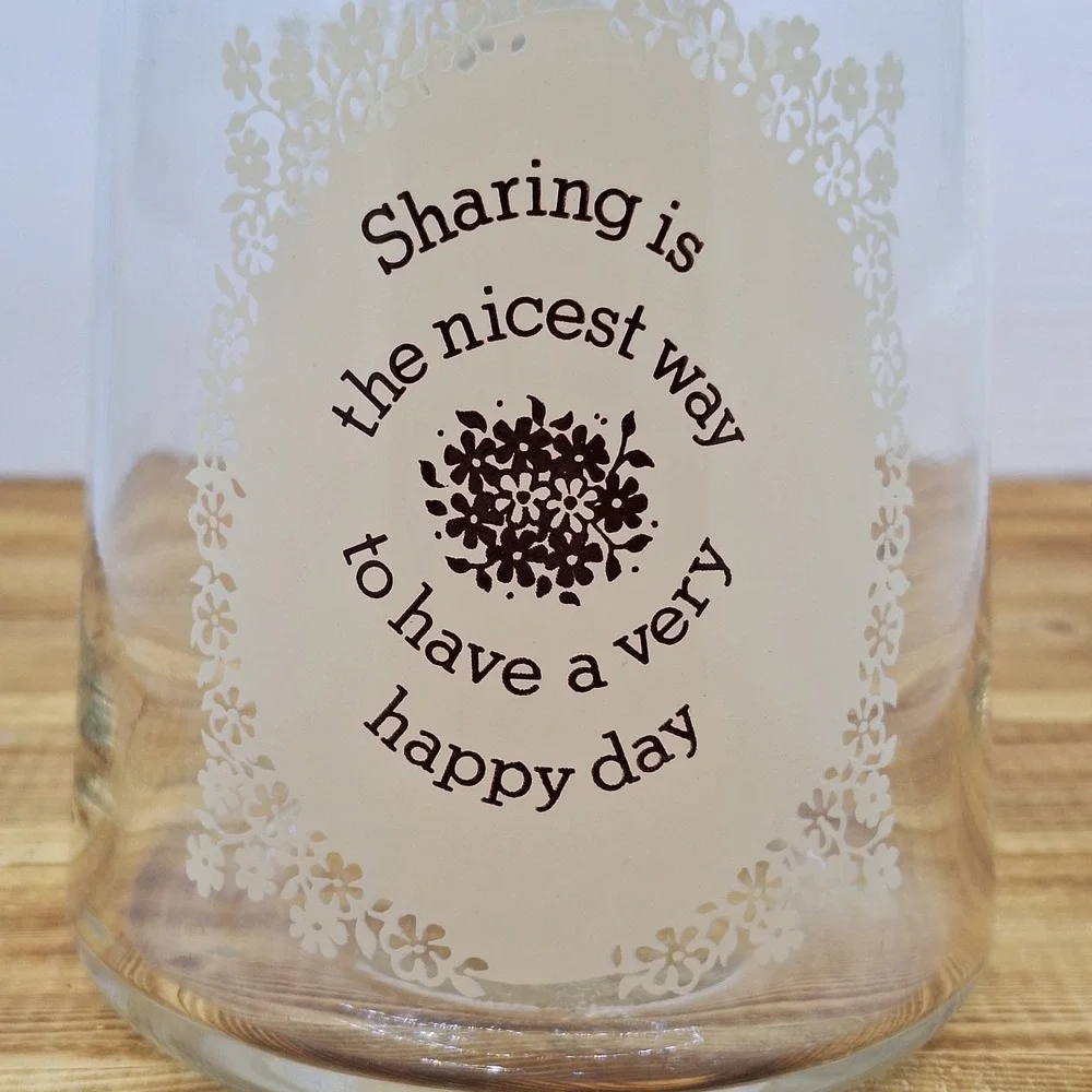 Vintage Holly Hobbie Glass Candy Tea Jar Cansiter Lid‎ American Greetings